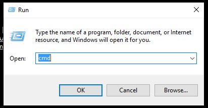 screenshot of windows 10 run dialog box