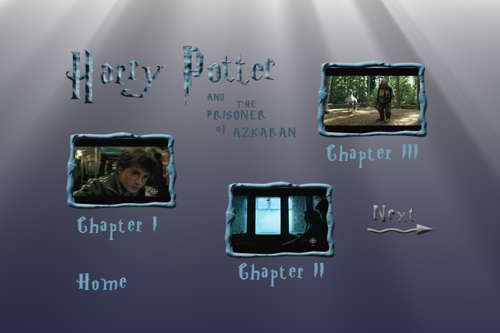 Hary Potter and the prisoner of Azkaran DVD Menu