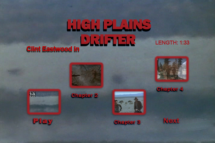 High Plains Drifter DVD Menu