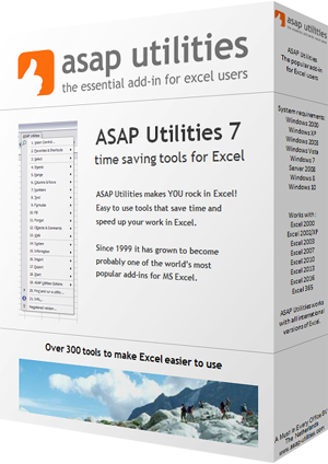 ASAP Utilities for Microsoft Excel (Box)