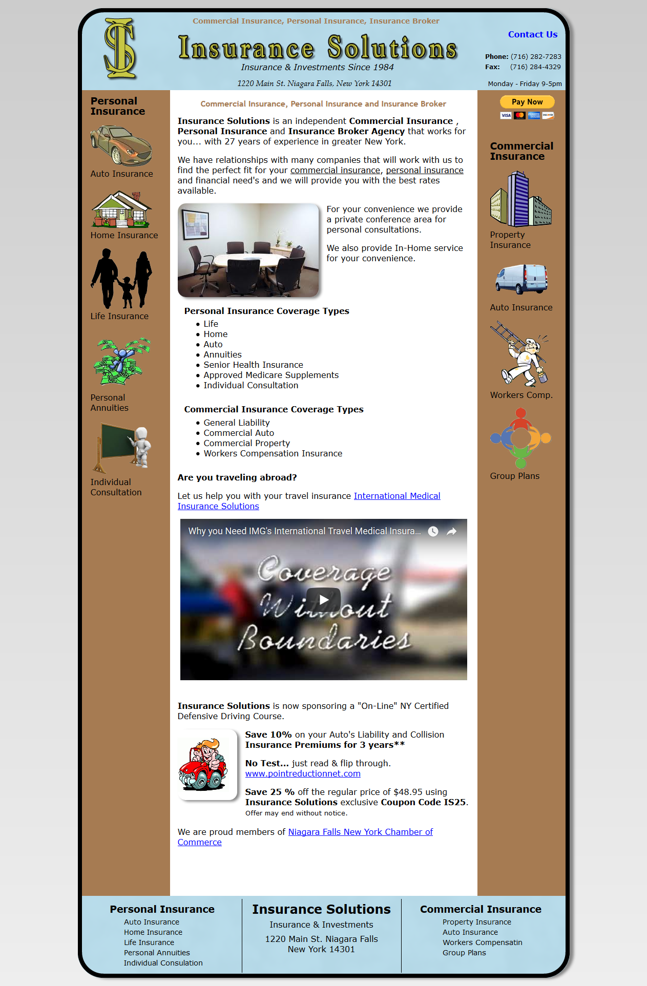 Insurance Solutions Website Screenshot